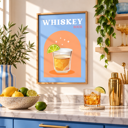 Whiskey Sour Cocktail Print