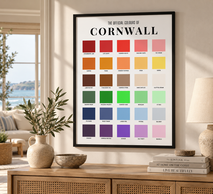 Cornwall Colour Chart Print