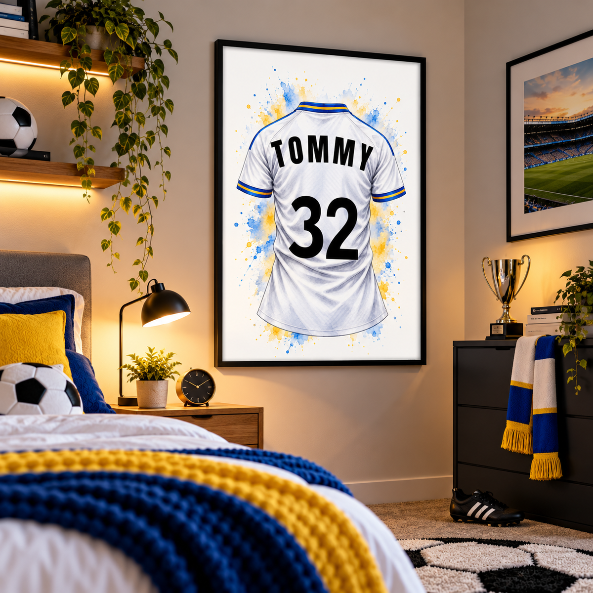 Personalised Leeds Football Shirt Print