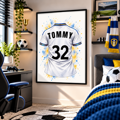 Personalised Leeds Football Shirt Print
