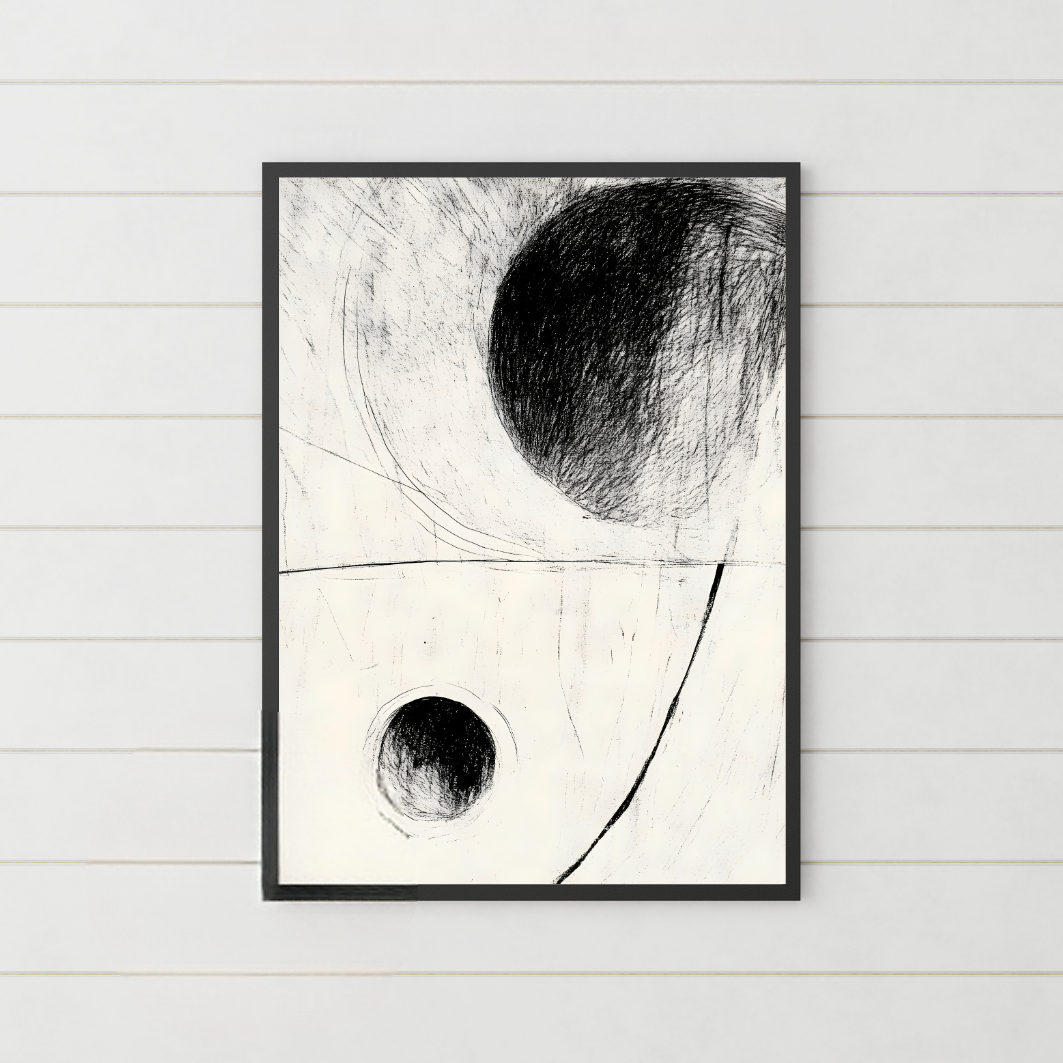 Set of 3 Dark Modern Circles