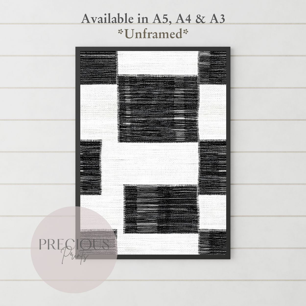 Set of 3 Dark Modern Fabric Effect Squares