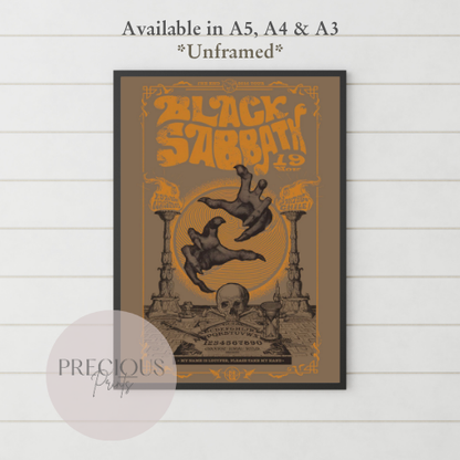 Black Sabbath Concert Flyer Poster / Santiago Chile 2016