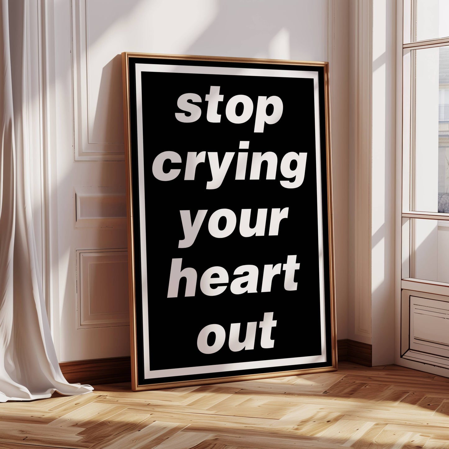 Oasis Lyric Poster - Stop Crying Your Heart Out