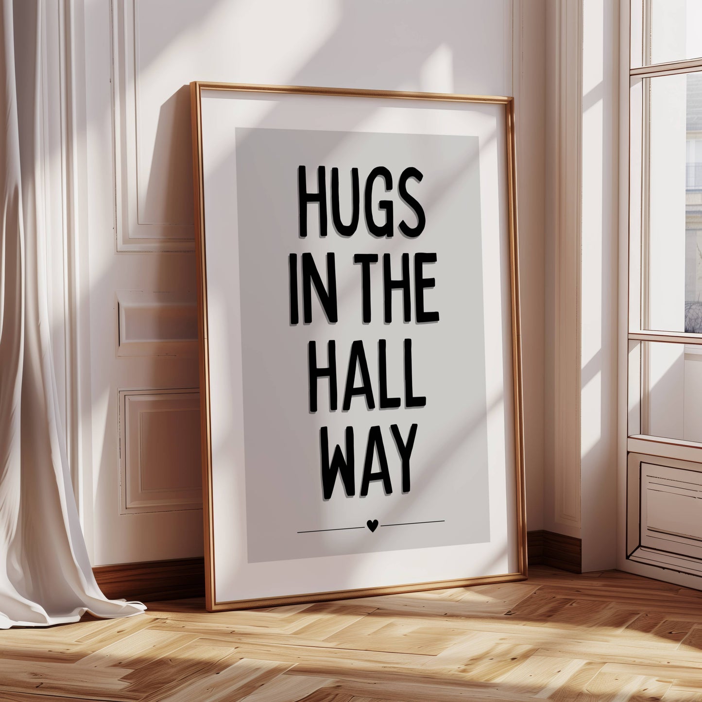 Hugs In The Hall Way - Grey