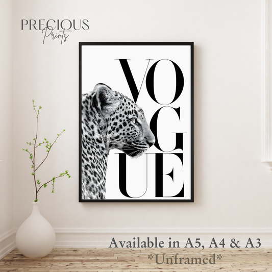 Leopard Vogue Poster