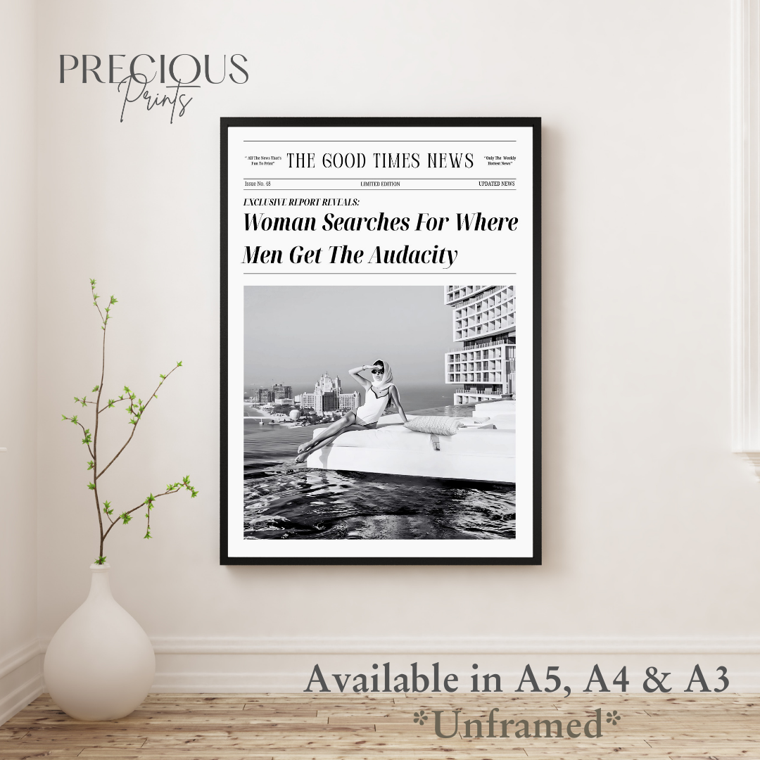 Newspaper Luxury Poster - Feminist