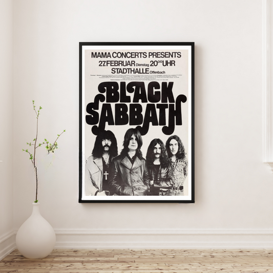 Black Sabbath Concert Flyer Poster / Stadthalle Offenbach