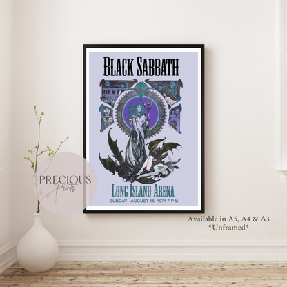 Black Sabbath Concert Flyer Poster / Long Island Arena 1971