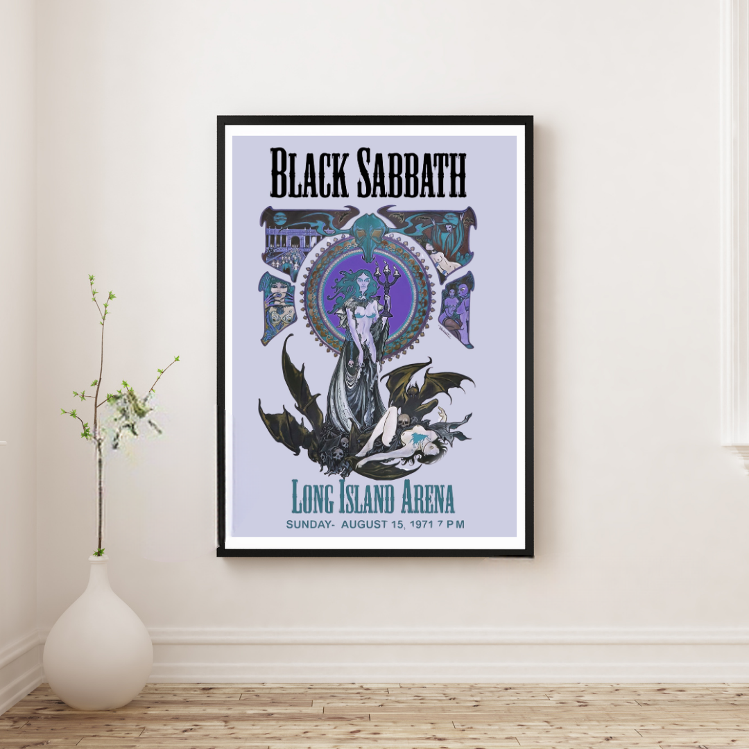 Black Sabbath Concert Flyer Poster / Long Island Arena 1971