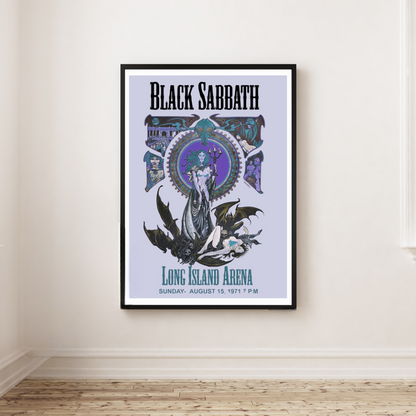 Black Sabbath Concert Flyer Poster / Long Island Arena 1971