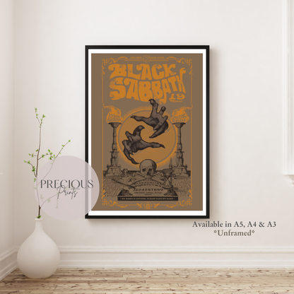 Black Sabbath Concert Flyer Poster / Santiago Chile 2016