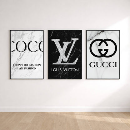 Set of 3 Luxury Fashion Prints