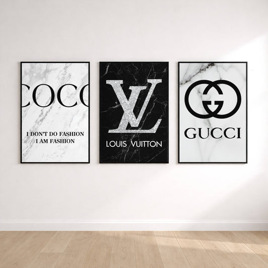 Set of 3 Luxury Fashion Prints
