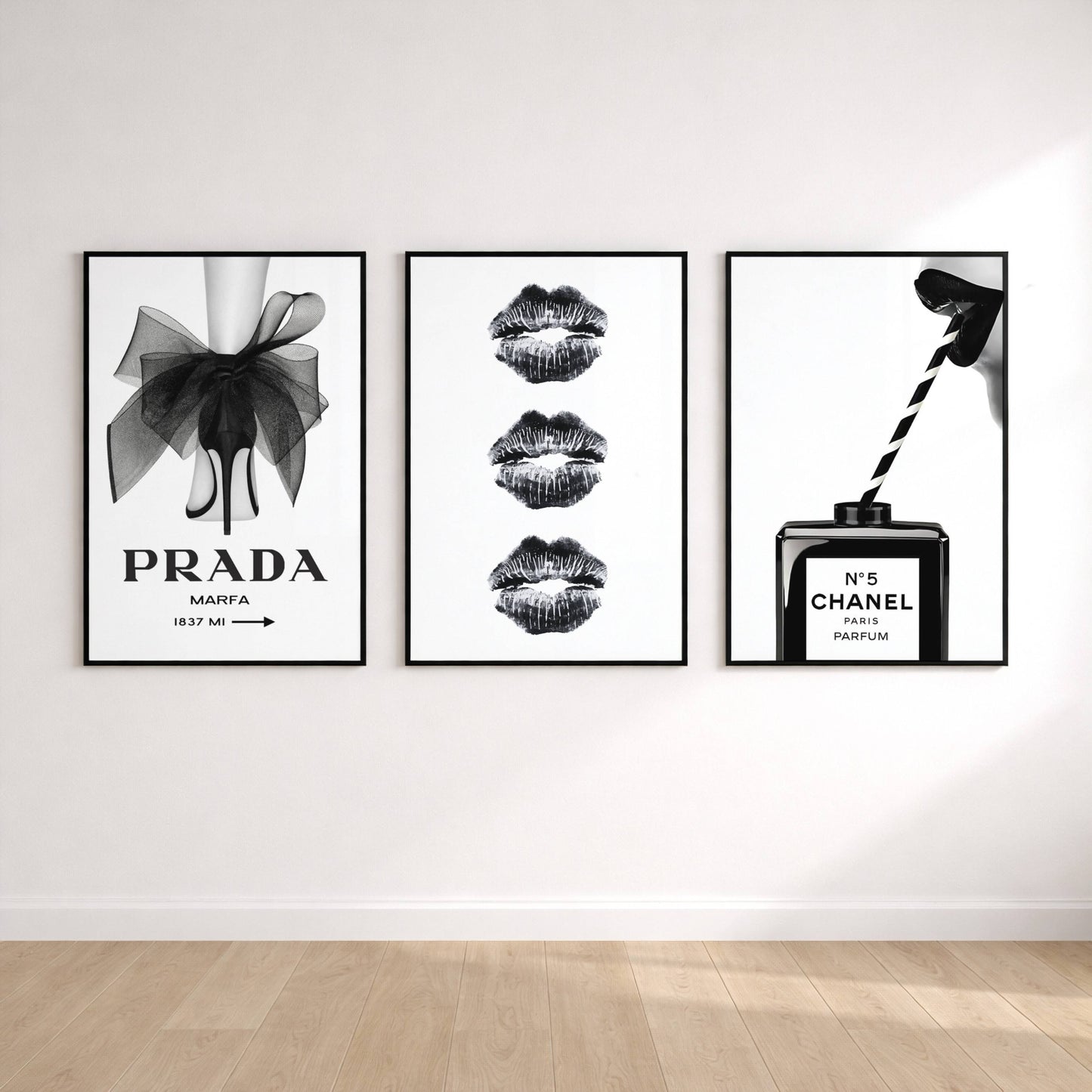 Set of 3 Prada / Chanel Prints
