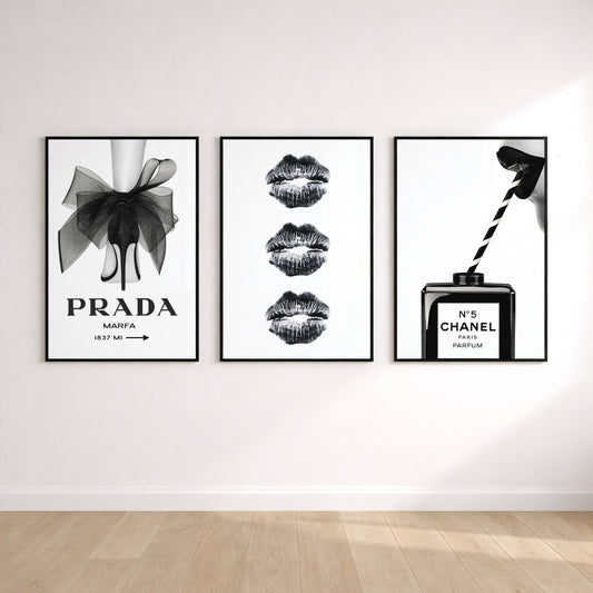 Set of 3 Prada / Chanel Prints