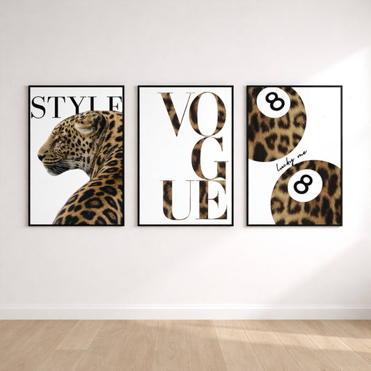 Set of 3 Leopard Prints