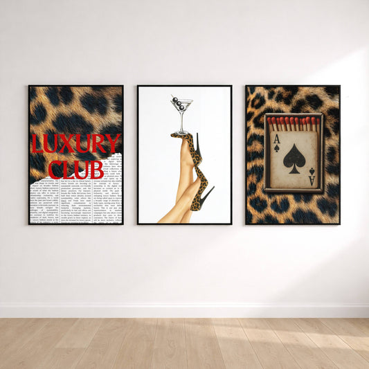 Set of 3 Leopard Prints