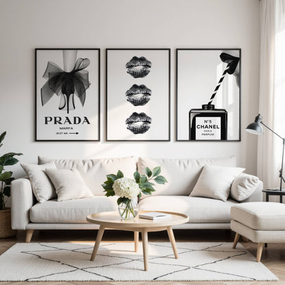 Set of 3 Prada / Chanel Prints